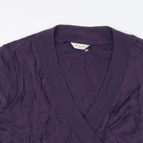 Berkertex Womens Purple Viscose Basic Blouse Size 18 V-Neck - Cross-over