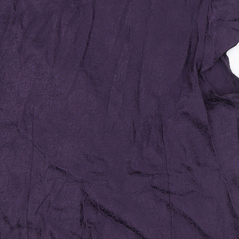 Berkertex Womens Purple Viscose Basic Blouse Size 18 V-Neck - Cross-over