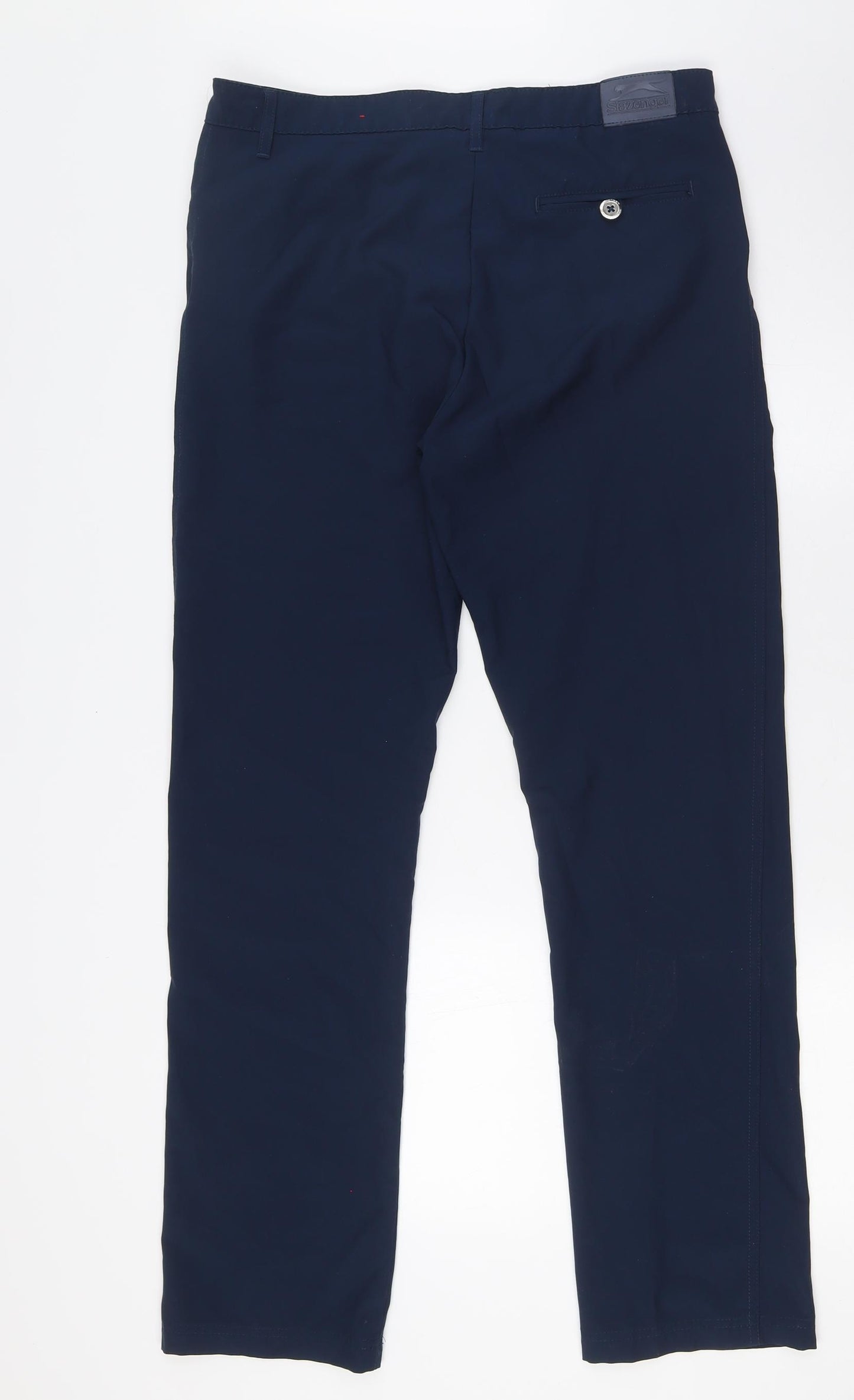 Slazenger Womens Blue Polyester Trousers Size 12 L31 in Regular Zip