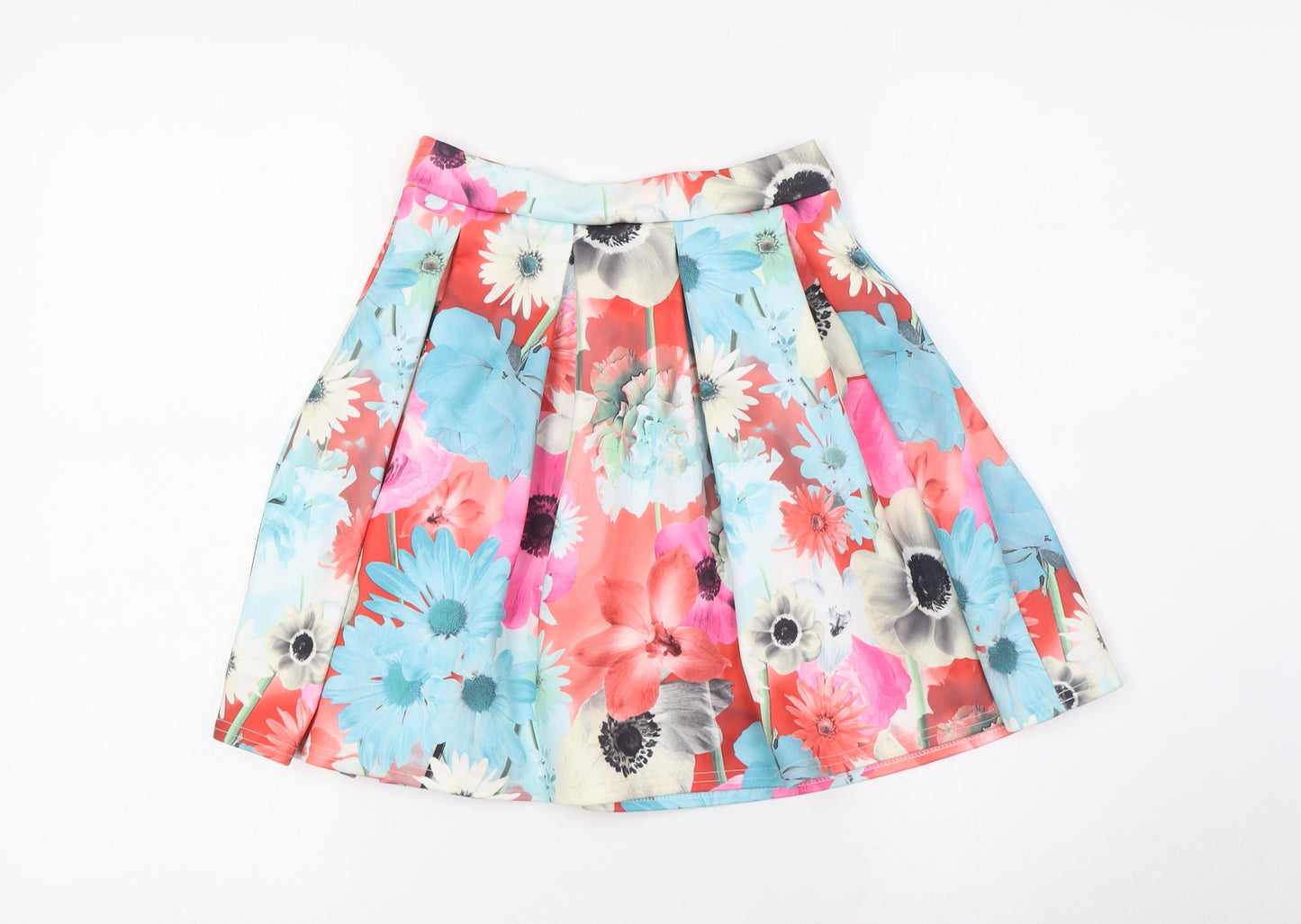 Quiz Womens Multicoloured Floral Polyester A-Line Skirt Size 6