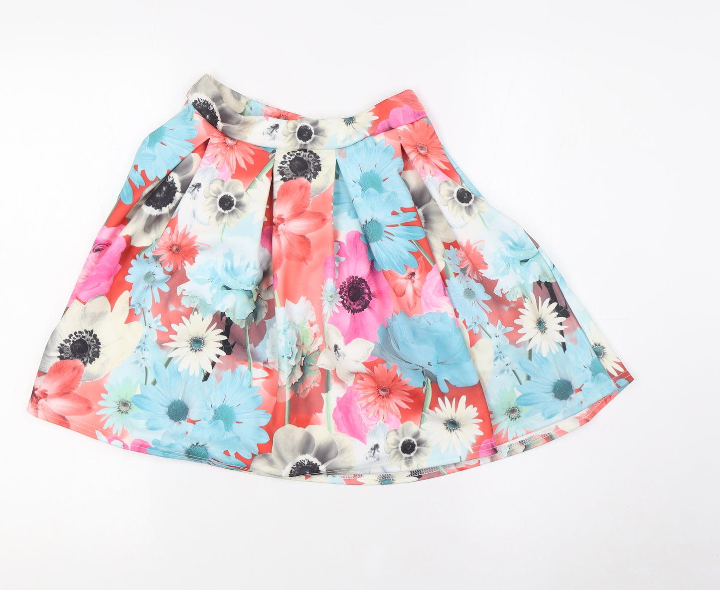 Quiz Womens Multicoloured Floral Polyester A-Line Skirt Size 6