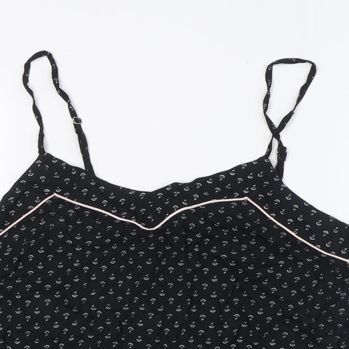 H&M Womens Black Viscose Camisole T-Shirt Size S V-Neck