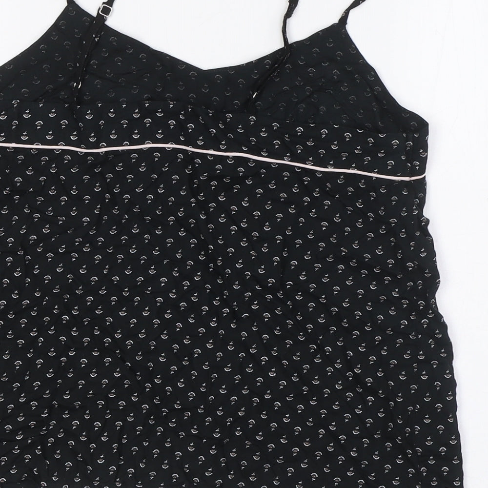 H&M Womens Black Viscose Camisole T-Shirt Size S V-Neck