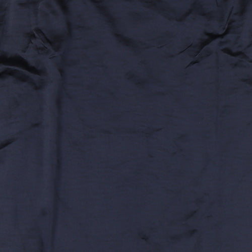 QED London Womens Blue Polyester A-Line Skirt Size 14 Zip