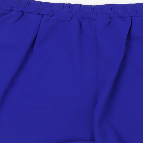 New Look Womens Blue Polyester Basic Shorts Size 22 L3 in Regular - Elasticated Waist