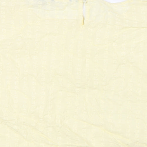 Dorothy Perkins Womens Yellow Cotton Basic Blouse Size 18 Boat Neck