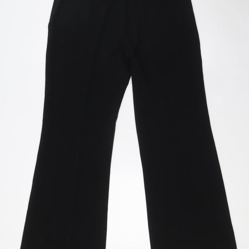 Klass Womens Black Polyester Trousers Size 12 L31 in Regular Zip