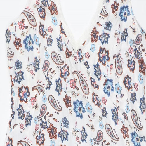 Debenhams Womens Multicoloured Paisley Polyester Cami Dress Size 8 - Lace Trim