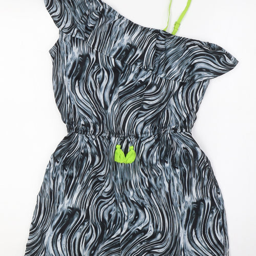 Monsoon Girls Grey Polyester Jumpsuit One-Piece Size 11-12 Years - Elasticated Waist