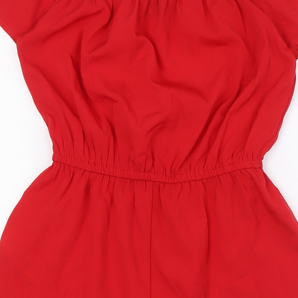 New Look Girls Red Polyester Playsuit One-Piece Size 13 Years - Elasticated Waist