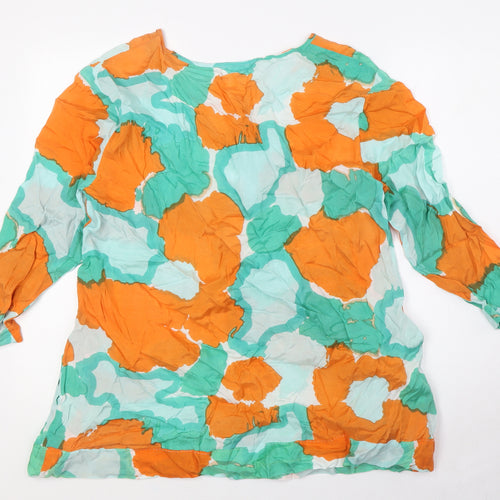 Masai Womens Multicoloured Polyester Basic Blouse Size M Boat Neck