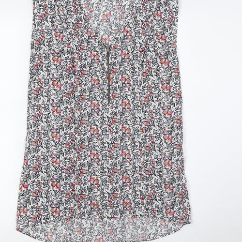 Warehouse Womens Multicoloured Polyester Basic Blouse Size 8 V-Neck