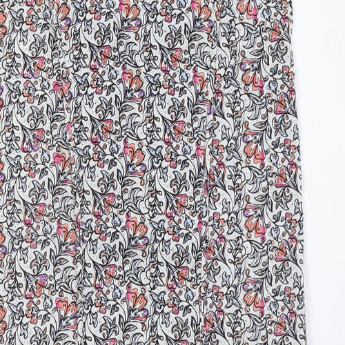 Warehouse Womens Multicoloured Polyester Basic Blouse Size 8 V-Neck