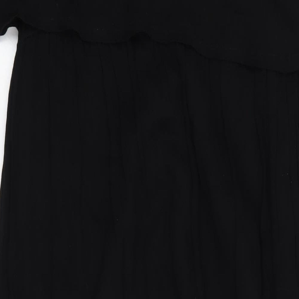 Klass Womens Black Viscose Maxi Size 18 Round Neck Pullover