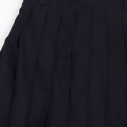 Mone Womens Blue Polyester Pleated Skirt Size S Zip
