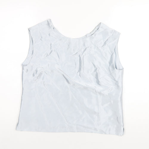 Tom Bowker Womens Blue Polyester Basic Tank Size 16 Round Neck