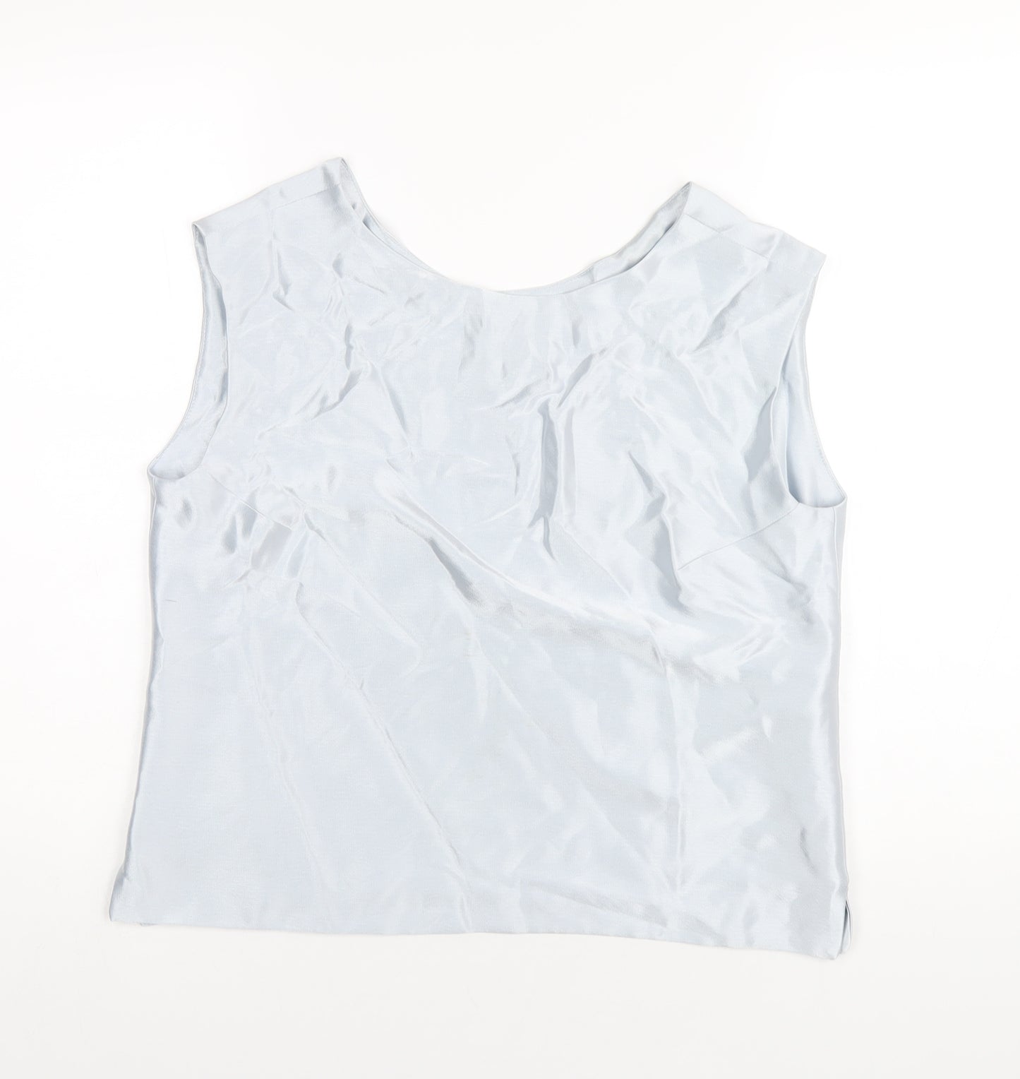 Tom Bowker Womens Blue Polyester Basic Tank Size 16 Round Neck