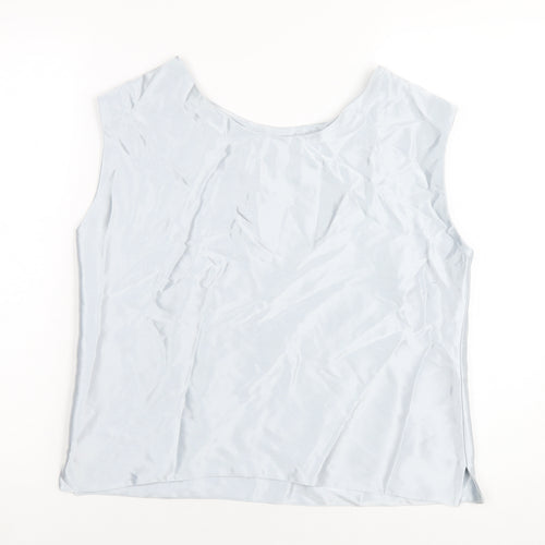 Tom Bowker Womens Blue Polyester Basic Tank Size 16 Round Neck