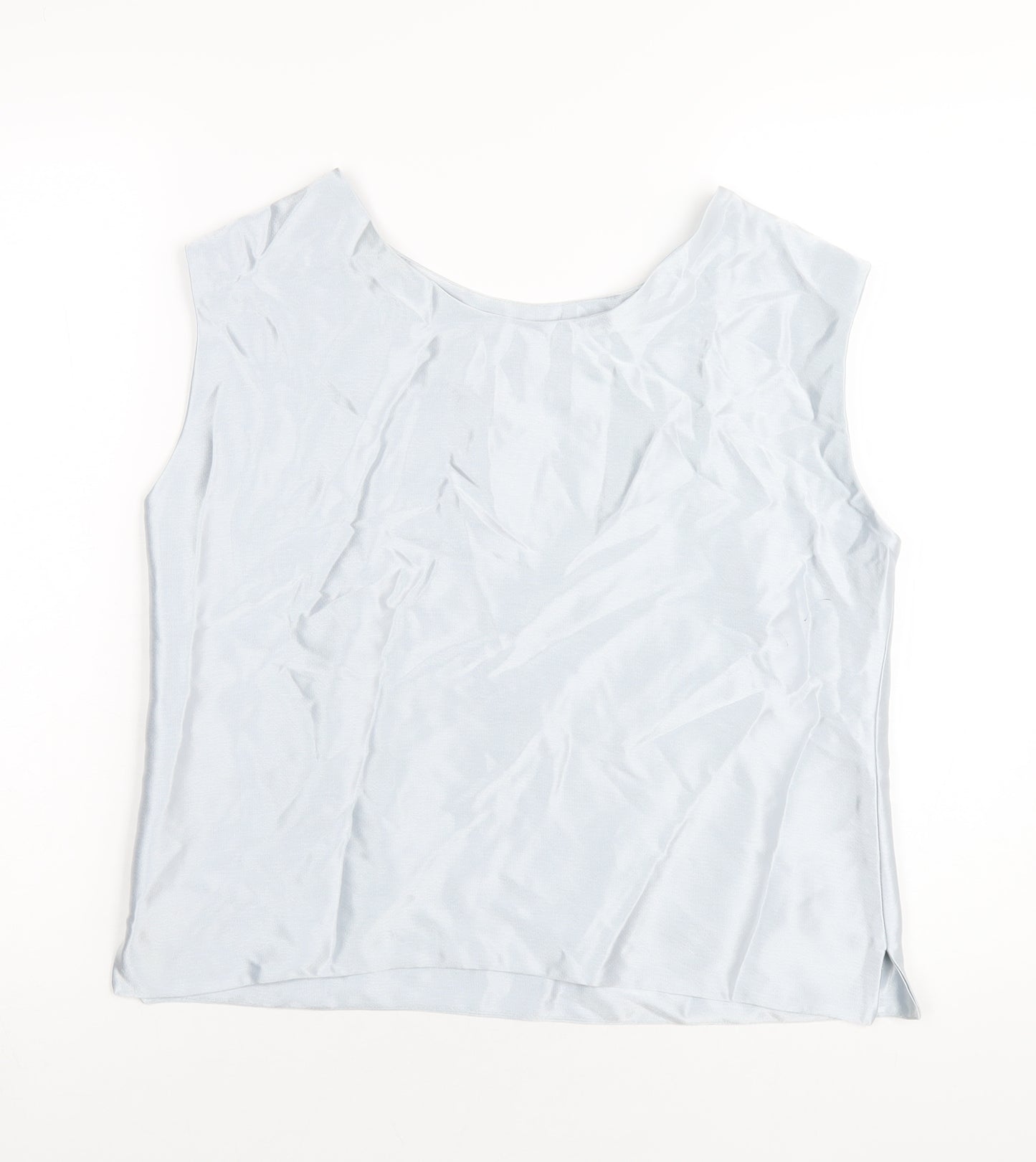 Tom Bowker Womens Blue Polyester Basic Tank Size 16 Round Neck
