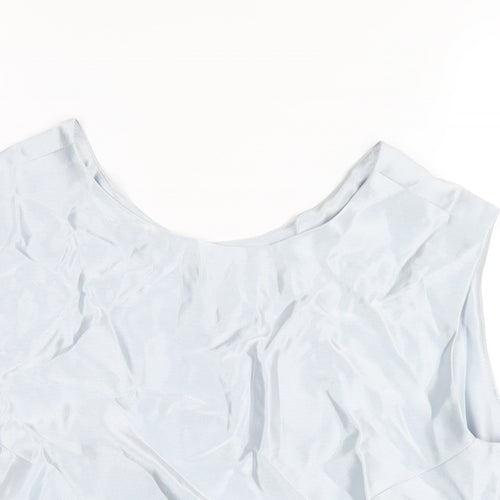 Tom Bowker Womens Blue Polyester Basic Tank Size 16 Round Neck