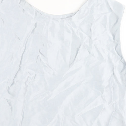 Tom Bowker Womens Blue Polyester Basic Tank Size 16 Round Neck