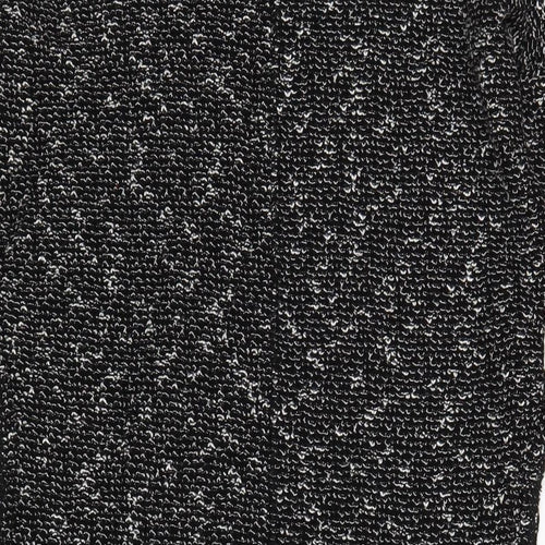 River Island Womens Black Acrylic Basic T-Shirt Size 10 Round Neck - Side Slits
