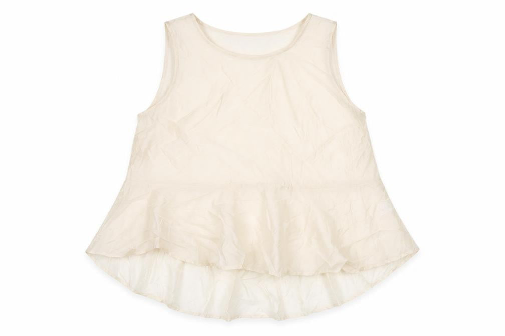 Next Womens Ivory Lyocell Basic Tank Size L Round Neck