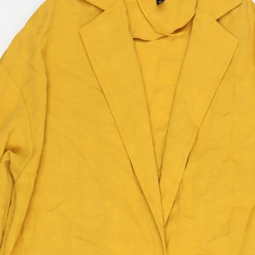 Topshop Womens Yellow Jacket Size 10 Button