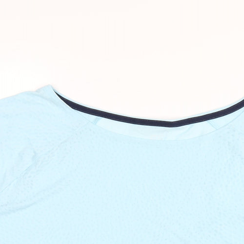 GOODMOVE Womens Blue Polyester Basic T-Shirt Size 22 Round Neck Pullover