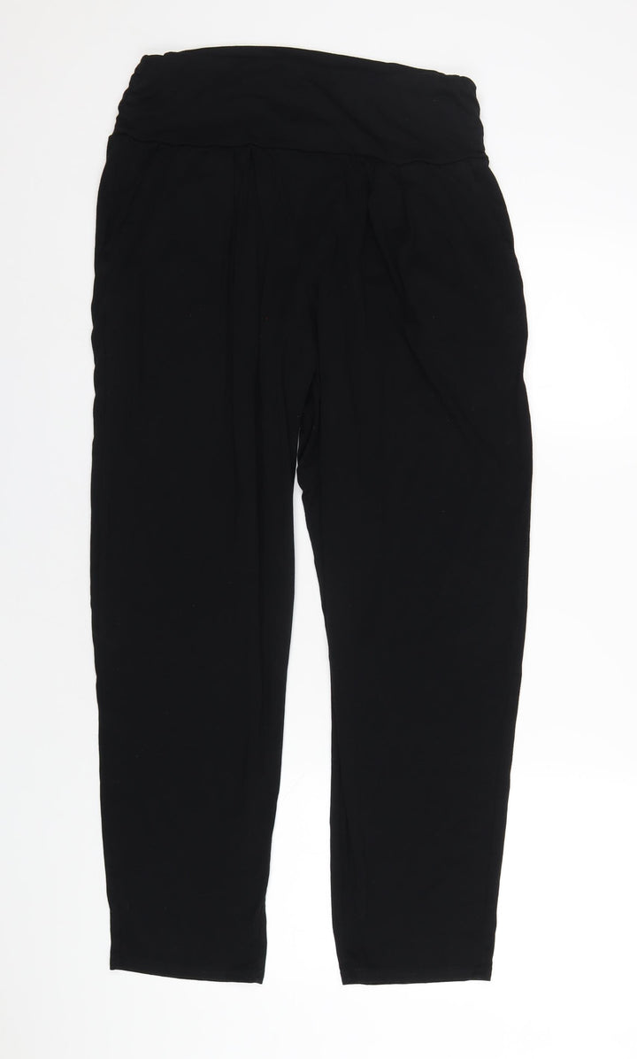 bonprix Womens Black Polyester Trousers Size 14 L30 in Regular