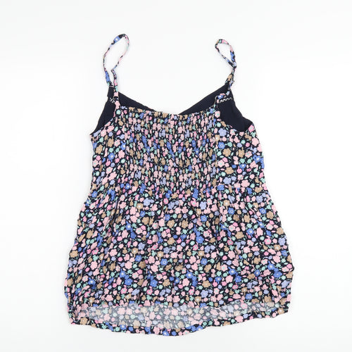 Marks and Spencer Womens Multicoloured Floral Viscose Camisole T-Shirt Size 8 V-Neck