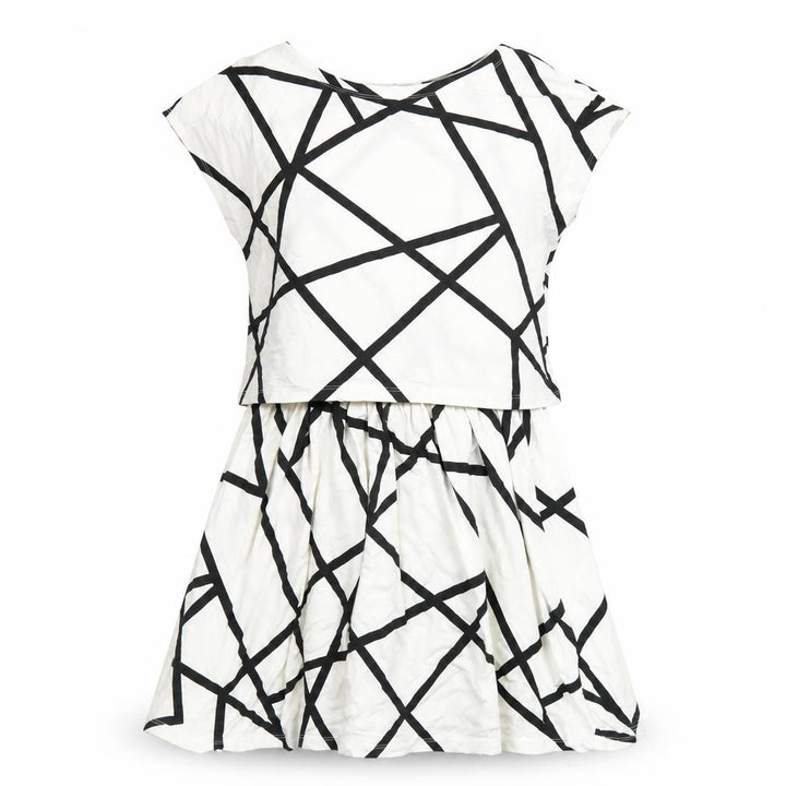 Uniqlo Womens White Geometric Viscose A-Line Size XS Round Neck Pullover