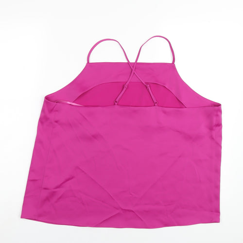 Marks and Spencer Womens Pink Polyester Camisole T-Shirt Size 18 Square Neck