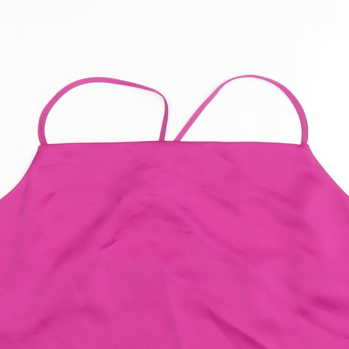 Marks and Spencer Womens Pink Polyester Camisole T-Shirt Size 18 Square Neck