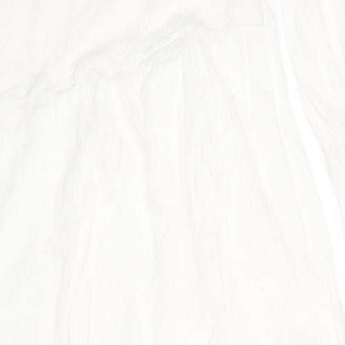 In the Style Womens White Viscose A-Line Size 12 Off the Shoulder Zip