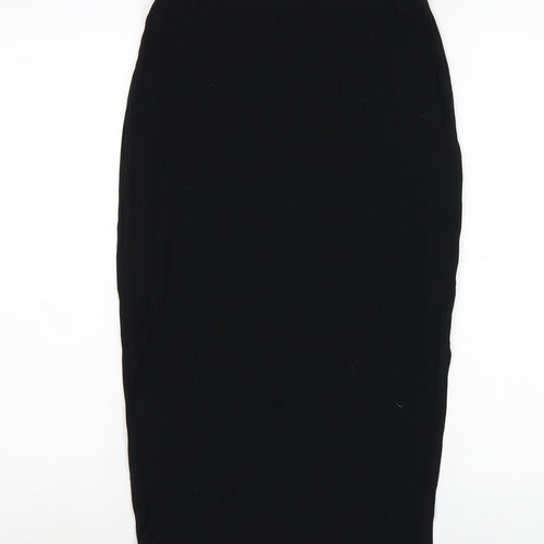 New Look Womens Black Polyester Straight & Pencil Skirt Size 8