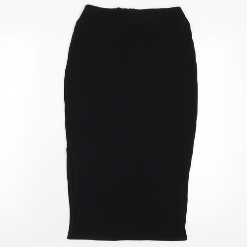 New Look Womens Black Polyester Straight & Pencil Skirt Size 8