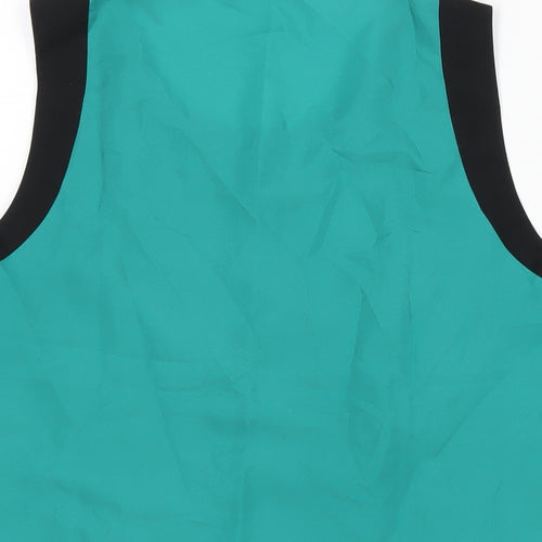 Marks and Spencer Womens Green Polyester Basic Tank Size 12 Round Neck