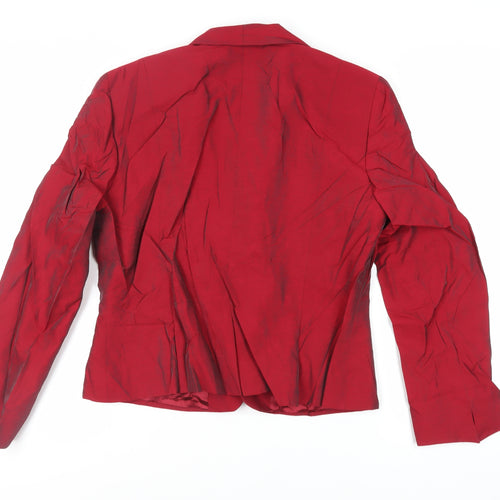Country Casuals Womens Red Jacket Blazer Size 14 Button - Vintage