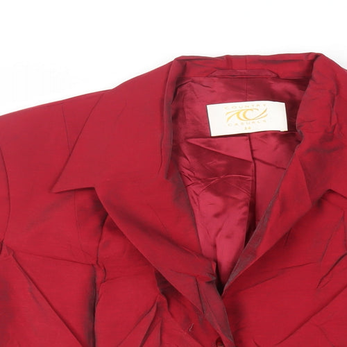 Country Casuals Womens Red Jacket Blazer Size 14 Button - Vintage