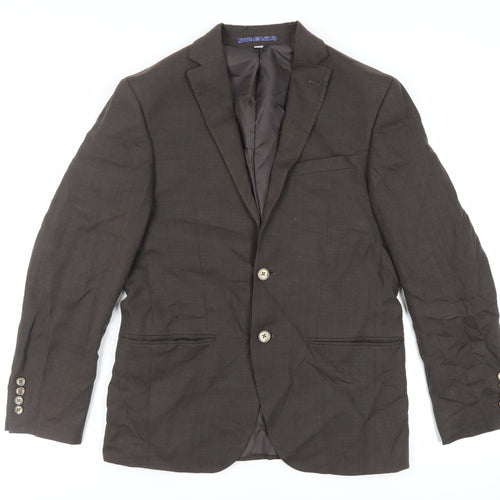 Marks and Spencer Mens Brown Linen Jacket Suit Jacket Size 36 Regular