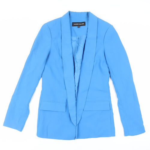 Warehouse Womens Blue Jacket Blazer Size 10 - Open