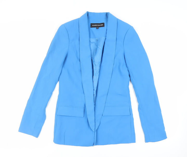 Warehouse Womens Blue Jacket Blazer Size 10 - Open
