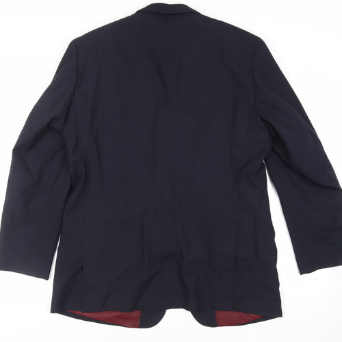 Skopes Mens Blue Wool Jacket Suit Jacket Size 46 Regular