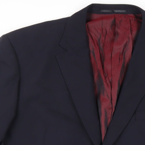 Skopes Mens Blue Wool Jacket Suit Jacket Size 46 Regular