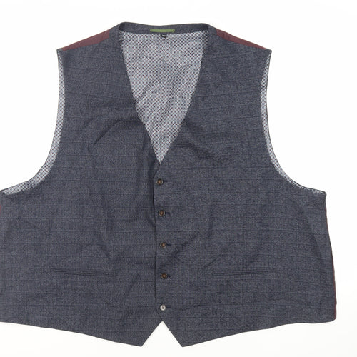 Joe Browns Mens Blue Polyester Jacket Suit Waistcoat Size 60 Regular