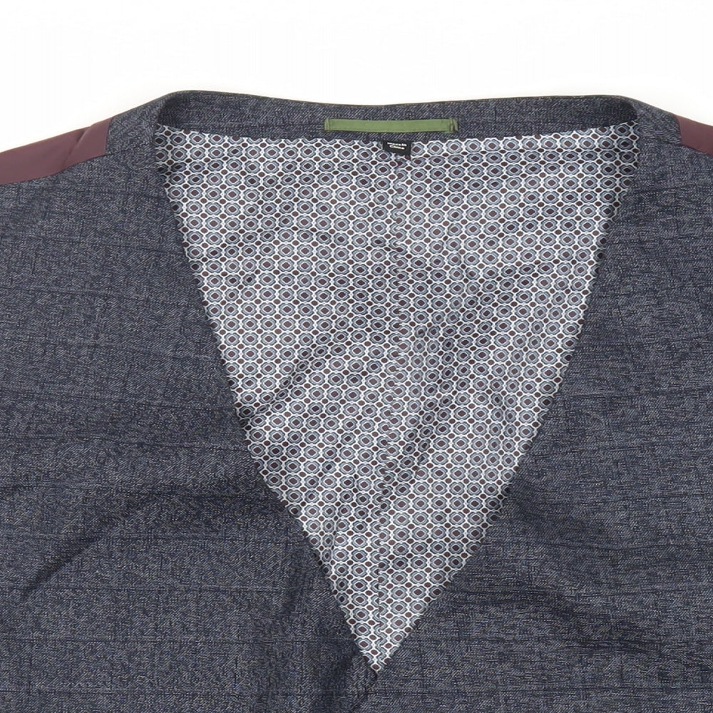 Joe Browns Mens Blue Polyester Jacket Suit Waistcoat Size 60 Regular