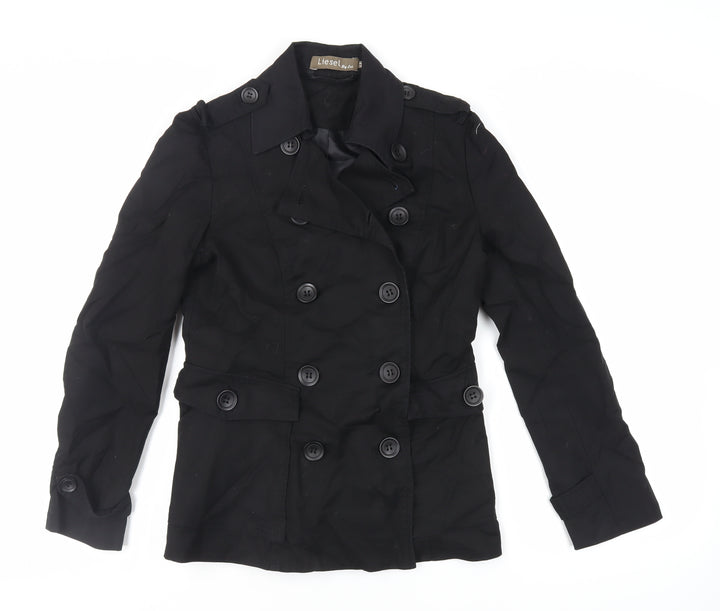 Liesel Womens Black Jacket Size 12 Button