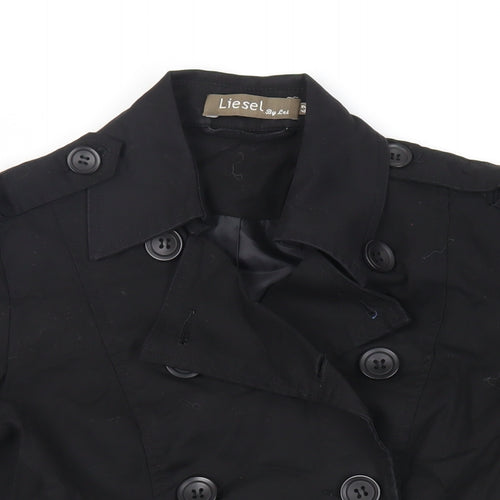 Liesel Womens Black Jacket Size 12 Button