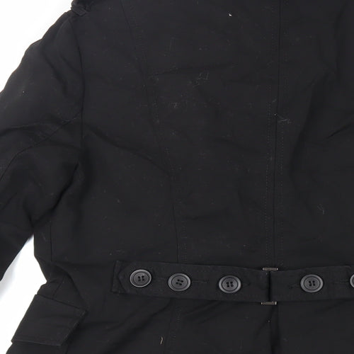 Liesel Womens Black Jacket Size 12 Button